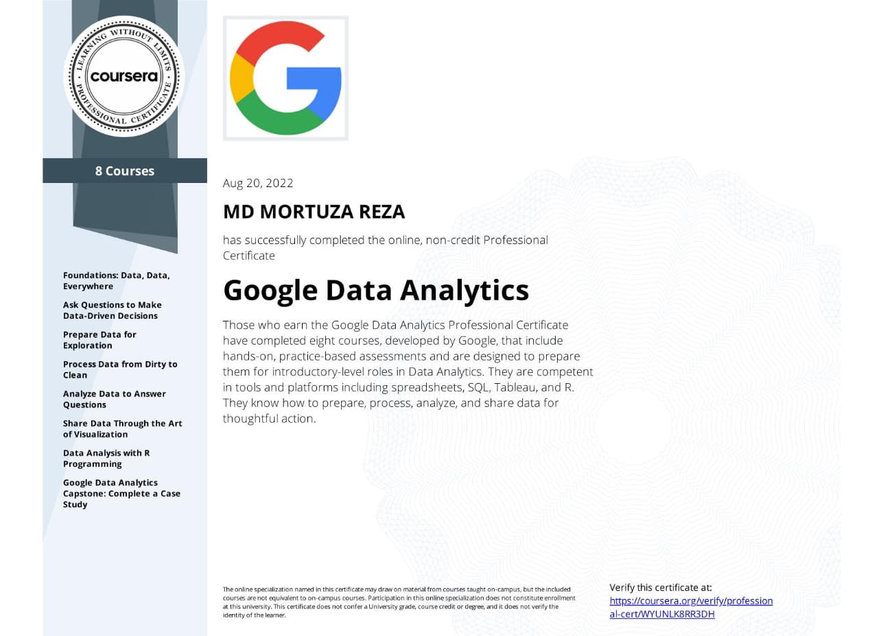 Google Data Analyst